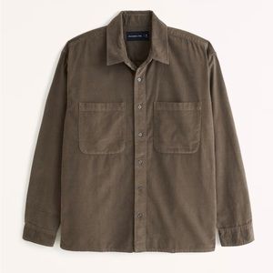 ABERCROMBIE BROWN CORDUROY SHIRT | LARGE